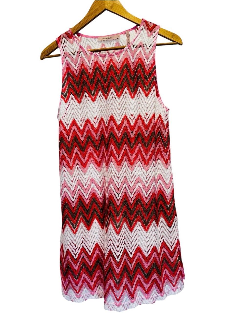 Mister Zimi Poolside Coverup - Pink & Red Large